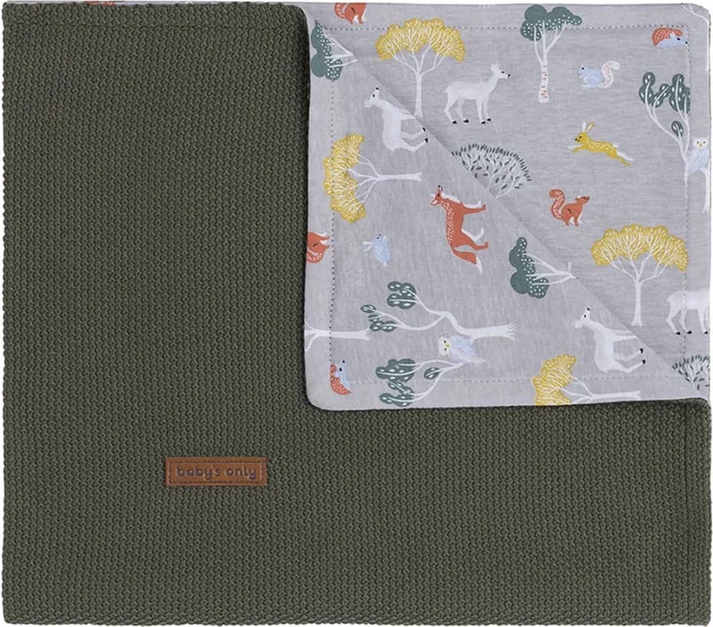 Wiegdeken - Baby deken Forest van Baby's Only in Khaki – productfoto