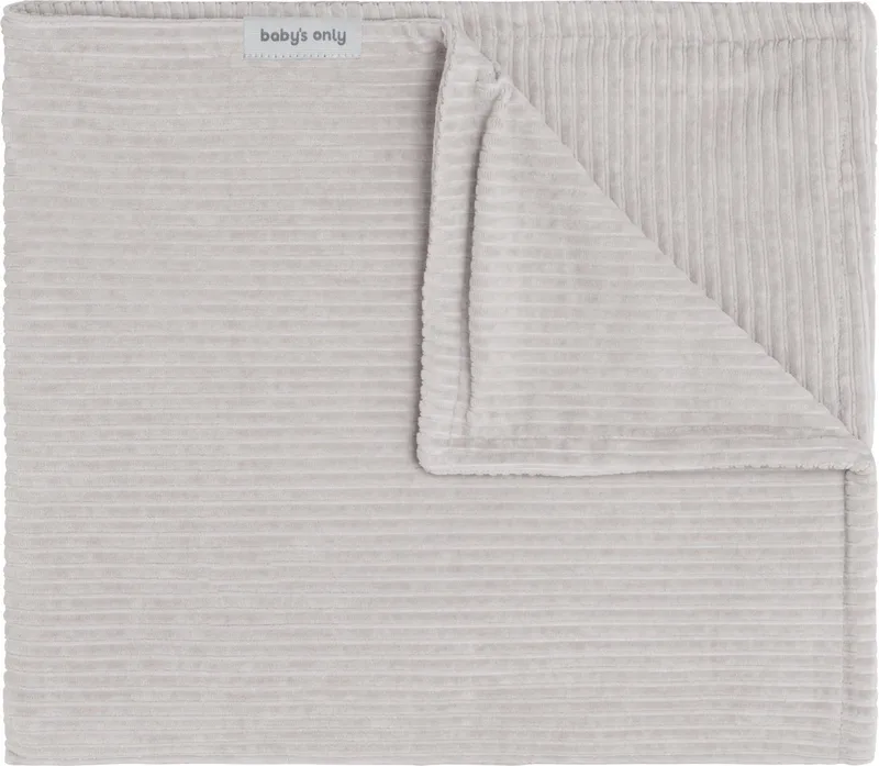 Wiegdeken - Baby deken Sense - Dekentje voor jongens en meisjes - 1.6 TOG - 70x95 cm - Zachte rib corduroy stof by Baby's Only in Kiezelgrijs – product photo