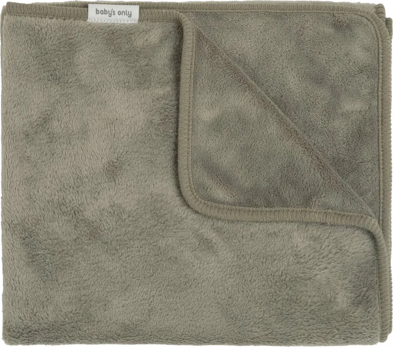 Wiegdeken gemaakt van teddystof - Baby deken Cozy - Dekentje voor jongens en meisjes - 2.0 TOG - 70x95 cm - Superzacht en comfortabel by Baby's Only in Urban Green – product photo