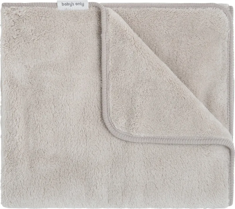 Wiegdeken gemaakt van teddystof - Baby deken Cozy - Dekentje voor jongens en meisjes - 2.0 TOG - 70x95 cm - Superzacht en comfortabel by Baby's Only in Urban Taupe – product photo
