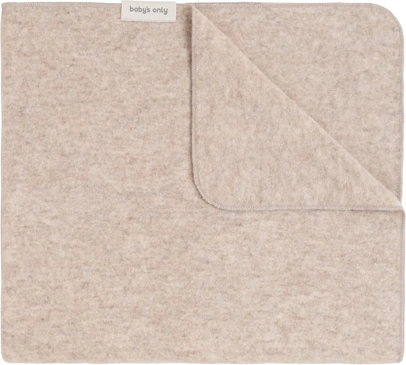 Wiegdeken Merino Brushed Meadow - Babydeken gemaakt van 100% merinowol - Deken voor in de wieg en co-sleeper - Geschikt voor alle 4 de seizoenen - 70x95 cm by Baby's Only in Ecru – product photo