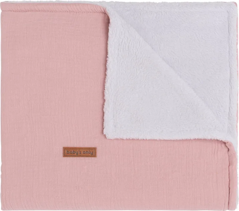 Wiegdeken teddy - Baby deken Breeze - Dekentje voor meisjes - 2.3 TOG - 70x95 cm - 100% katoen - Herfst & winter deken by Baby's Only in Oud Roze – product photo