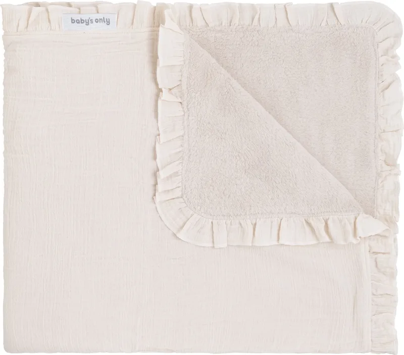 Wiegdeken teddy - Baby deken Calm - Deken voor in de wieg of co-sleeper - Dekentje voor jongens & meisjes - 2.3 TOG - 4-seizoenen - 70x95 cm - 100% katoen de Baby's Only en Warm Linen – photo produit