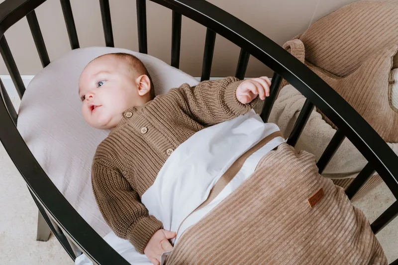 Wiegdeken teddy - Baby deken Sense - Dekentje voor jongens en meisjes - 2.6 TOG - 70x95 cm - Rib corduroy stof - Herfst & winter deken fra Baby's Only i Clay – produktbillede 2 af 3