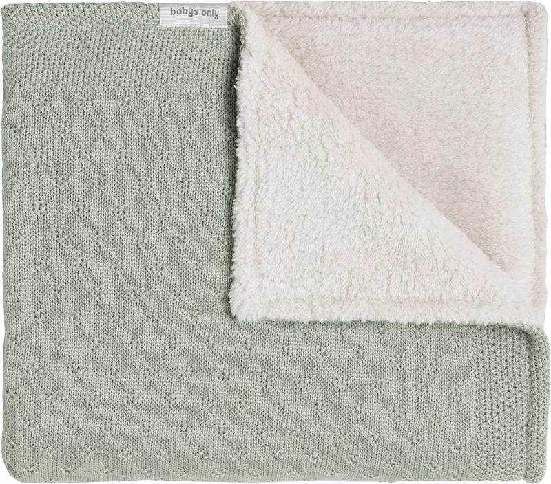Wiegdeken teddy Mood - 70x95 cm de Baby's Only en Laurel Green – photo produit 1 sur 2