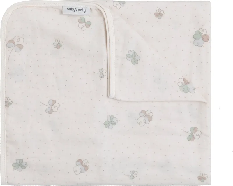 Wiegdeken Tender - Baby deken - Dekentje voor jongens en meisjes - Deken wieg - Hydrofiele deken - 70x95 cm - 100% prewashed katoen by Baby's Only in Clover – product photo