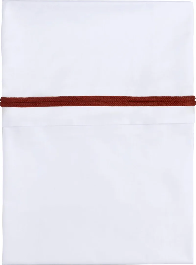 Wieglaken gebreide bies - Brique/Wit - 80x100 cm - 100% egyptisch katoen de Baby's Only en Brique – photo produit