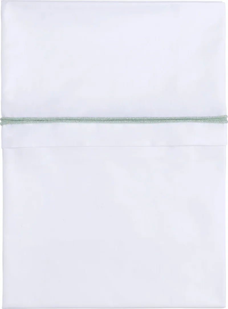 Wieglaken gebreide bies - Goud-Mint Mêlee/Wit - 80x100 cm - 100% egyptisch katoen van Baby's Only in Goud-Mint Mêlee – productfoto