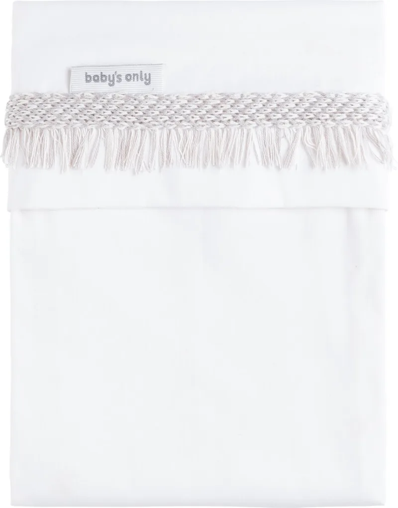 Wieglaken gebreide bies Happiness - Urban Taupe/Ecru - 80x100 cm by Baby's Only in Urban Taupe – product photo