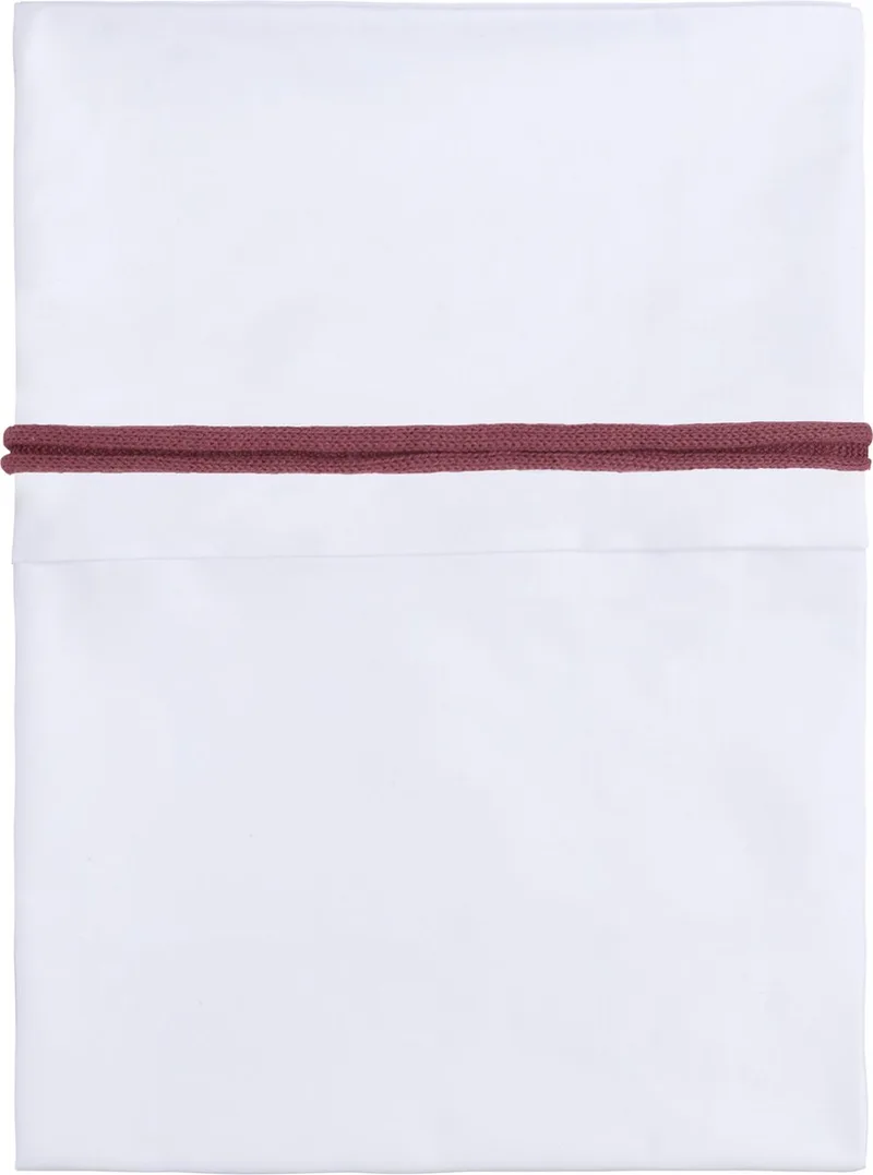 Wieglaken gebreide bies - Stone Red/Wit - 80x100 cm - 100% egyptisch katoen de Baby's Only en Stone Red – photo produit