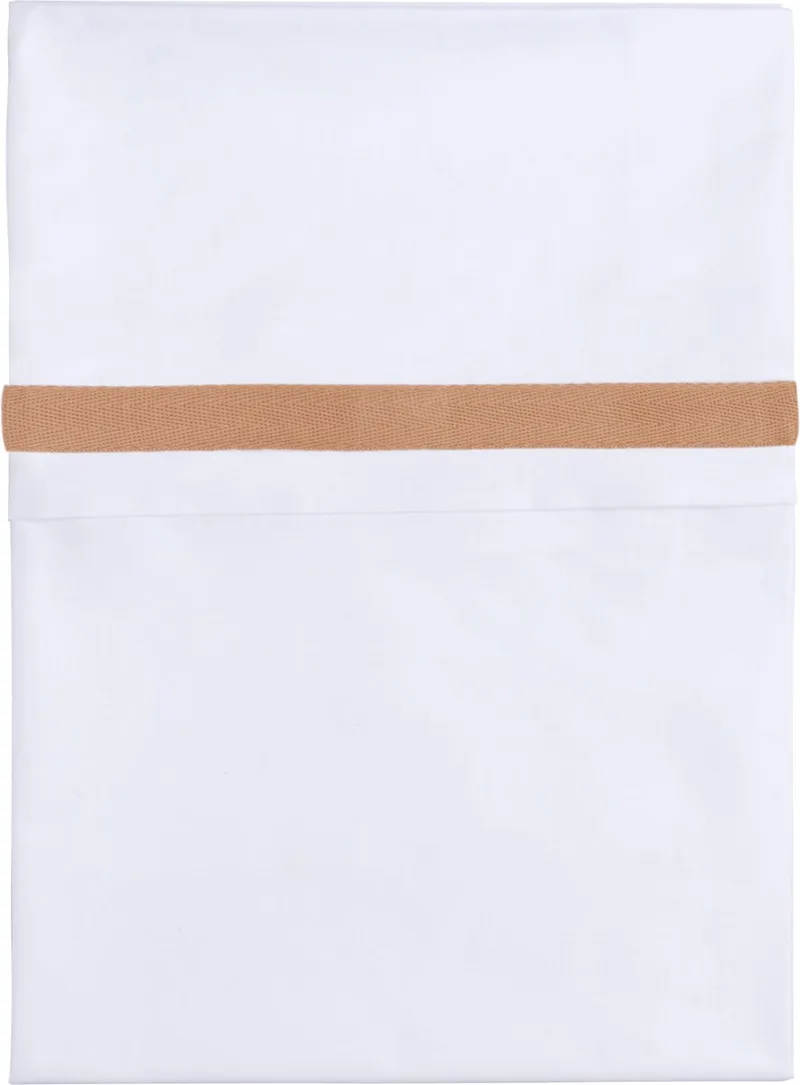 Wieglaken geweven bies - Caramel/Wit - 80x100 cm - 100% egyptisch katoen by Baby's Only in Caramel – product photo