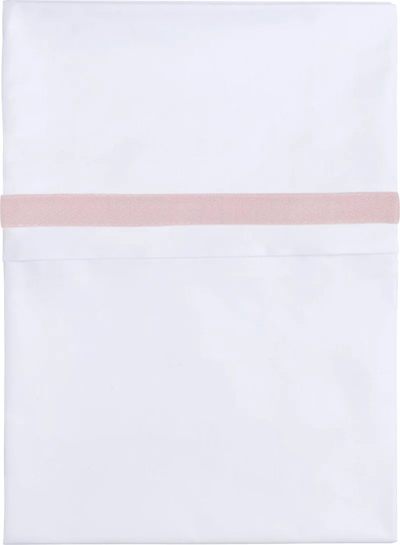 Wieglaken geweven bies - Oud roze/Wit - 80x100 cm - 100% egyptisch katoen by Baby's Only in Oud Roze – product photo