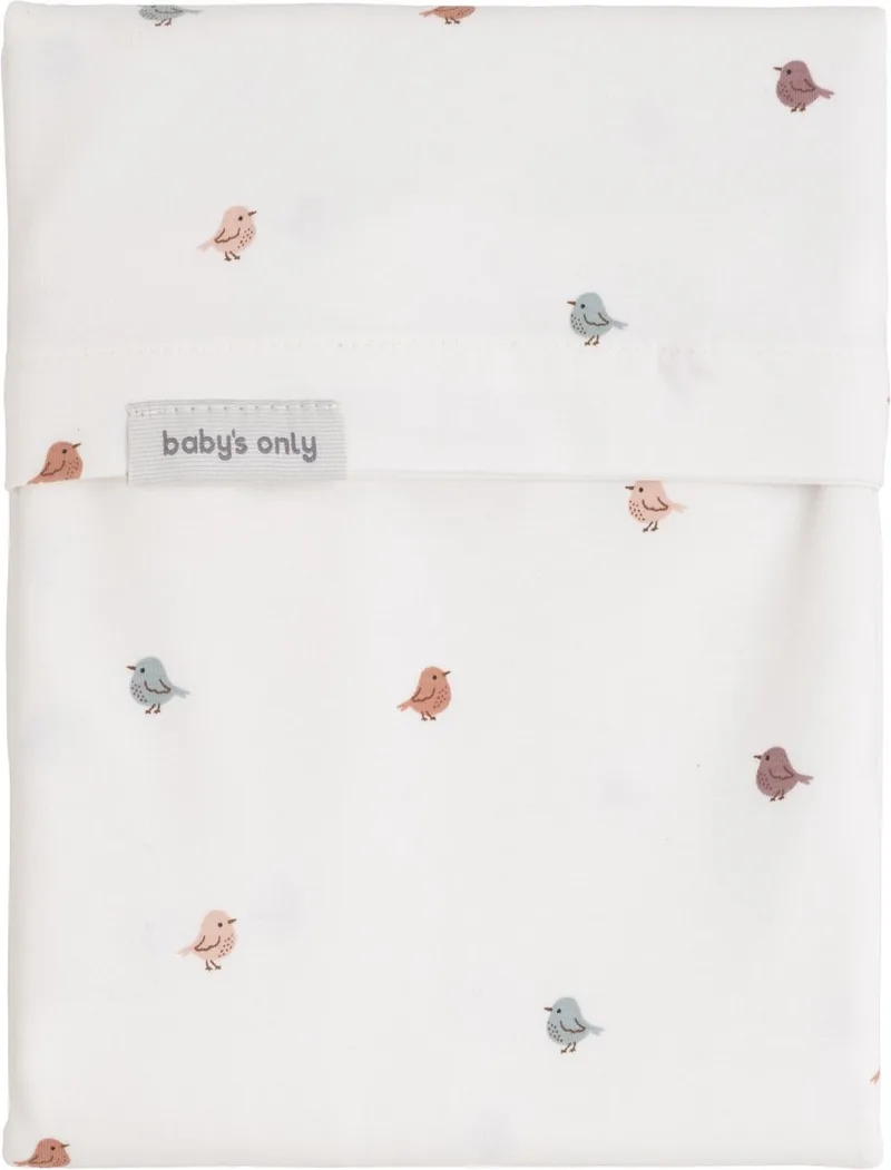 Wieglaken Print - Wolwit Birds de Baby's Only en Blanc – photo produit