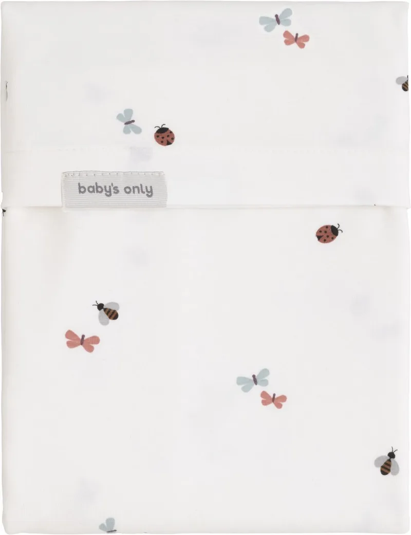 Wieglaken Print - Wolwit Buzzy by Baby's Only in White – product photo