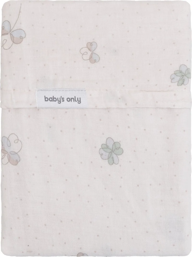 Wieglaken Tender - Wieg laken katoen - Baby laken - Hydrofiele laken - 80x100 cm - Gemaakt van 100% prewashed katoen van Baby's Only in Clover – productfoto