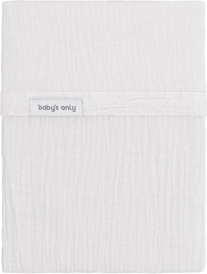 Wieglaken Tender - Wieg laken katoen - Baby laken - Hydrofiele laken - 80x100 cm - Gemaakt van 100% prewashed katoen van Baby's Only in Wit – productfoto