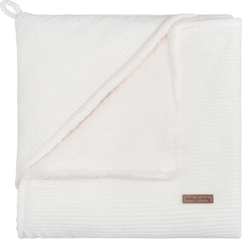 Wikkeldeken - Omslagdoek baby Sense - Teddy voering - 75x75 cm - Geschikt voor drie- en vijfpuntsgordel by Baby's Only in White – product photo