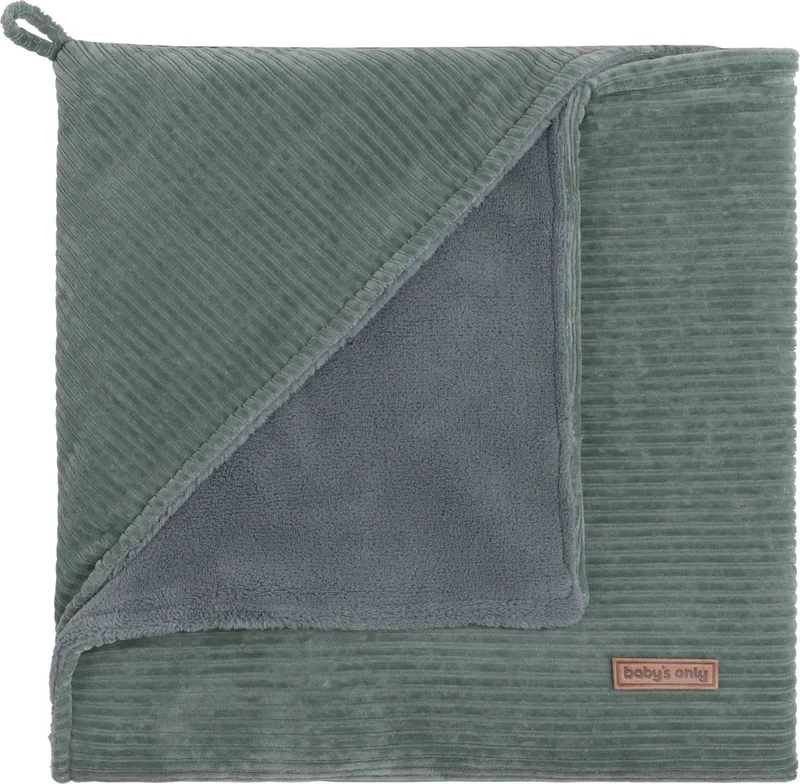 Wikkeldeken - Omslagdoek baby Sense - Teddy voering - 75x75 cm - Geschikt voor drie- en vijfpuntsgordel by Baby's Only in Zeegroen – product photo