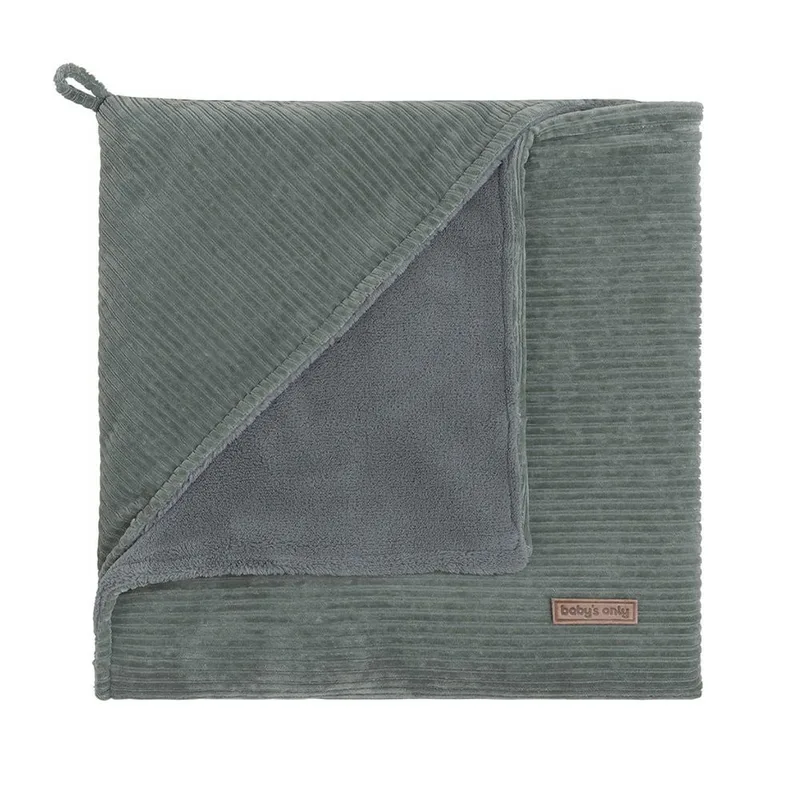 Wikkeldeken - Omslagdoek baby Sense - Teddy voering - 75x75 cm - Geschikt voor drie- en vijfpuntsgordel by Baby's Only in Zeegroen – product photo 2 of 2