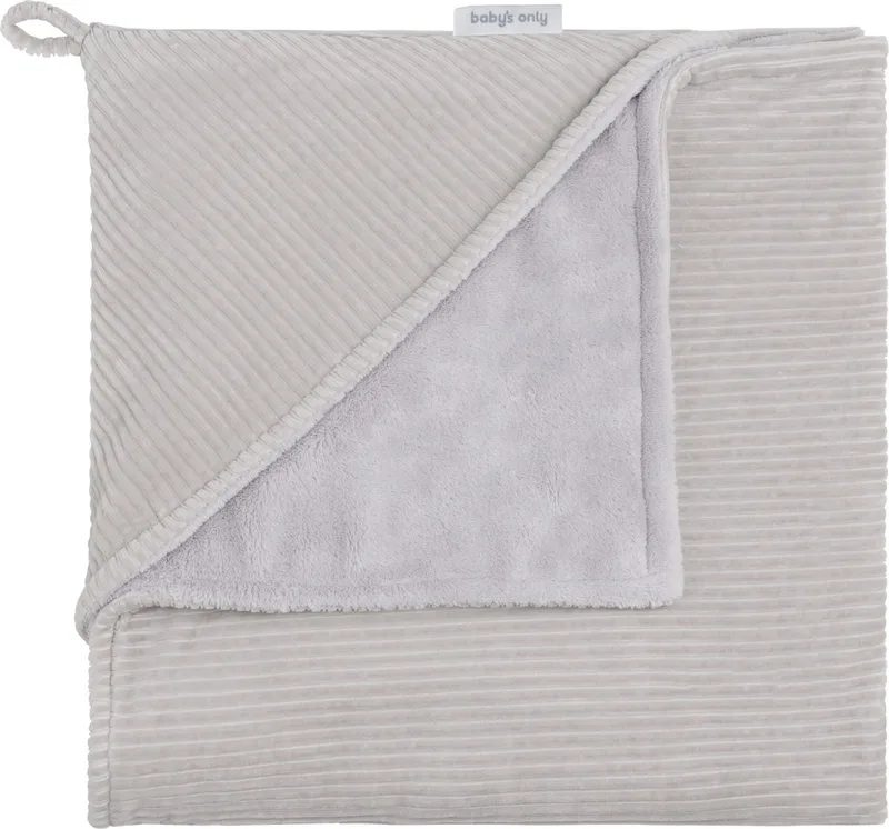 Wikkeldeken - Omslagdoek baby Sense - Teddy voering - 75x75 cm - Geschikt voor drie- en vijfpuntsgordel by Baby's Only in Kiezelgrijs – product photo