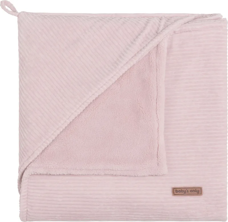 Wikkeldeken - Omslagdoek baby Sense - Teddy voering - 75x75 cm - Geschikt voor drie- en vijfpuntsgordel by Baby's Only in Oud Roze – product photo