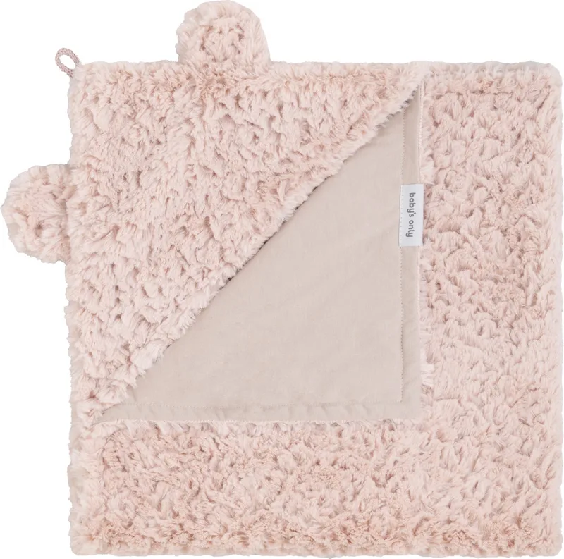 Wikkeldeken Snow - met oortjes - 75x75 cm by Baby's Only in Oud Roze – product photo