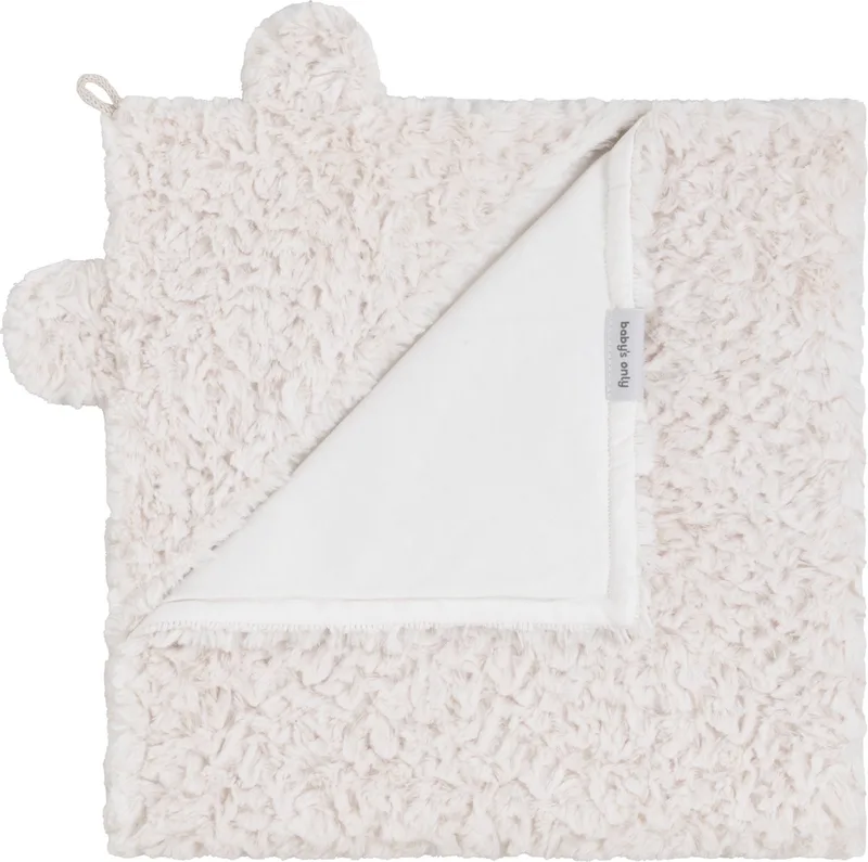Wikkeldeken Snow - met oortjes - 75x75 cm från Baby's Only i Wolwit – produktbild