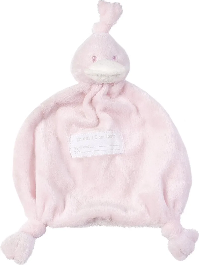 Knuffeldoekje Eend - Baby cadeau by BamBam in Pink – product photo