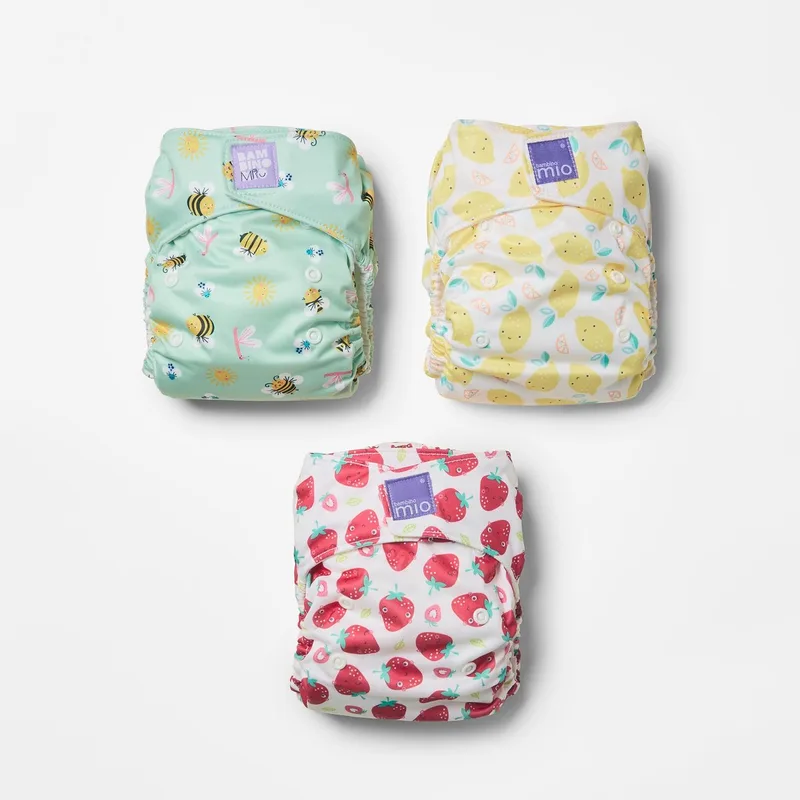 3-pack Miosolo alles-in-één herbruikbare luiers in Bugs Life by Bambino Mio – product photo