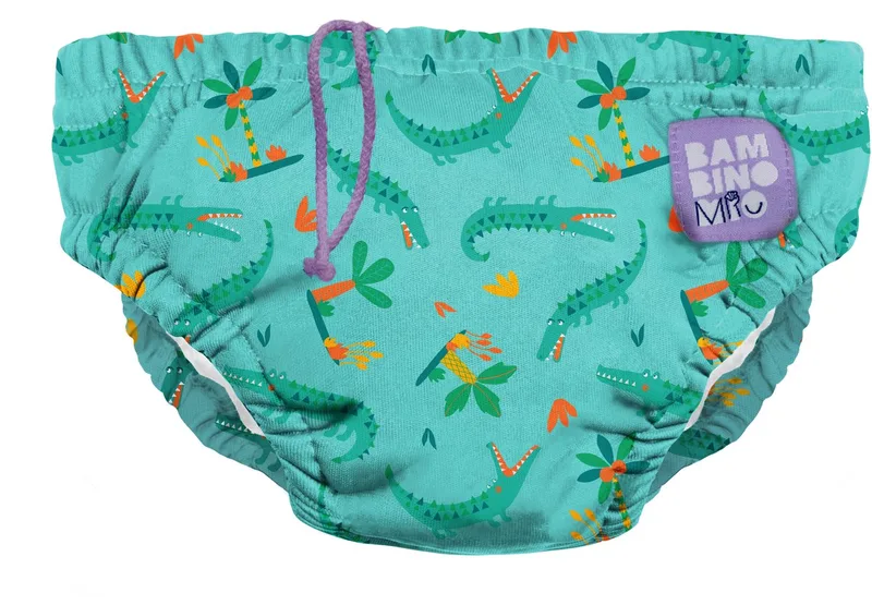 Herbruikbare Zwemluier voor Baby's – motief met sluwe krokodillen by Bambino Mio – product photo