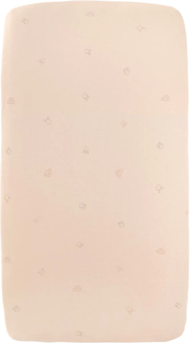 Animal Friends Hoeslaken Ledikant - 60 x 120 cm - Pink by Bamboom in Pink – product photo