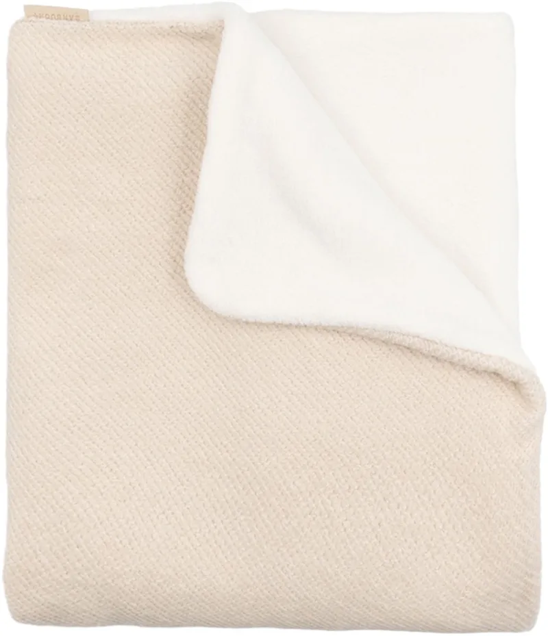 Geborstelde Wiegdeken met pluche - Neutral Pink by Bamboom in Pink – product photo