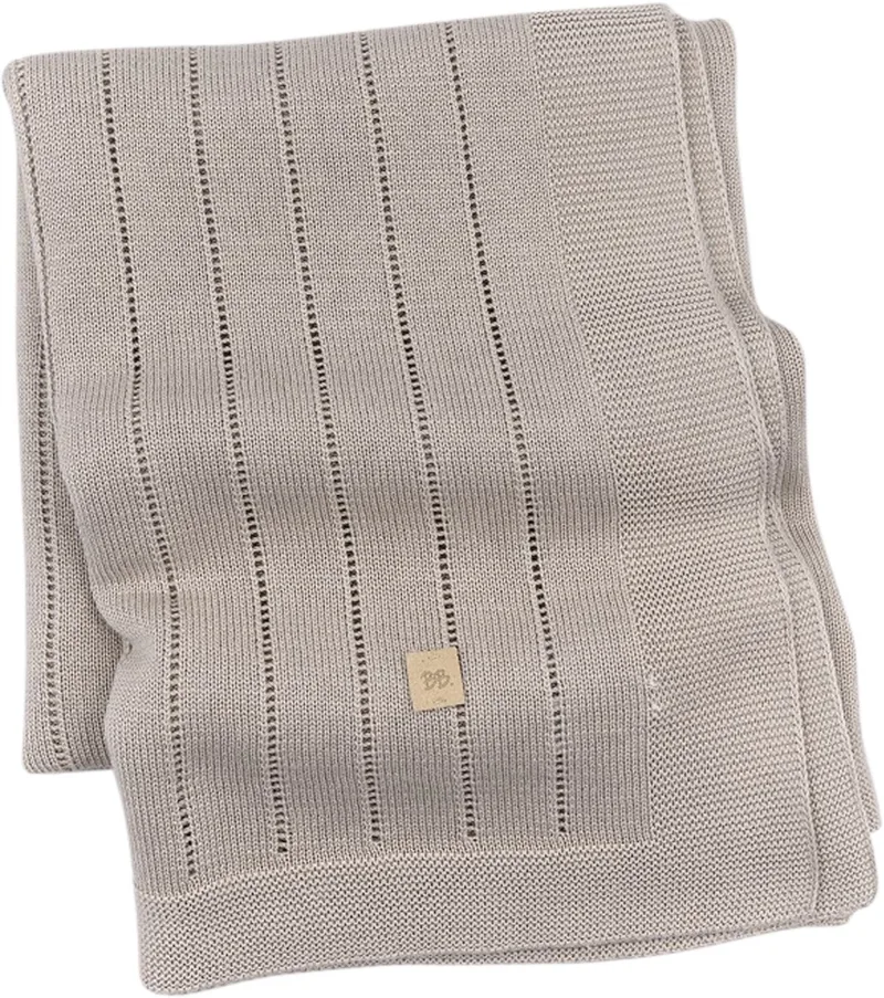 Gestreept Wiegdeken - Zomer - Camel - 75 x 100 cm by Bamboom in Beige – product photo