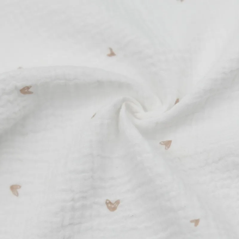 Ledikantlaken – Mini Hearts – 110x140 cm + Kussensloop by Bamboom in White – product photo