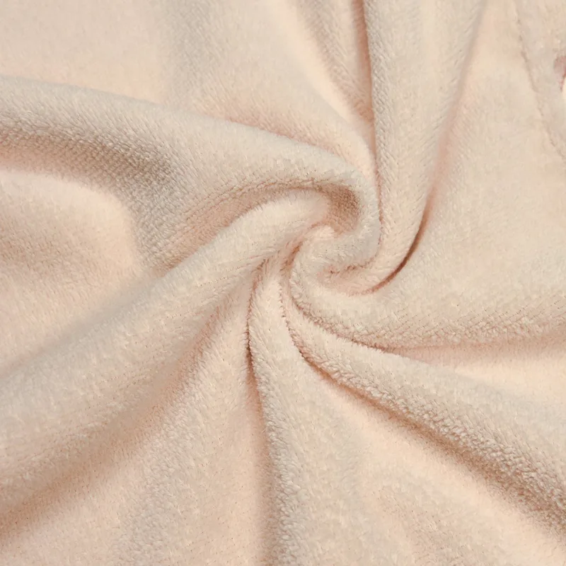 New Born Badcape Met Oren + Washand - Water van Bamboom in Peach – productfoto