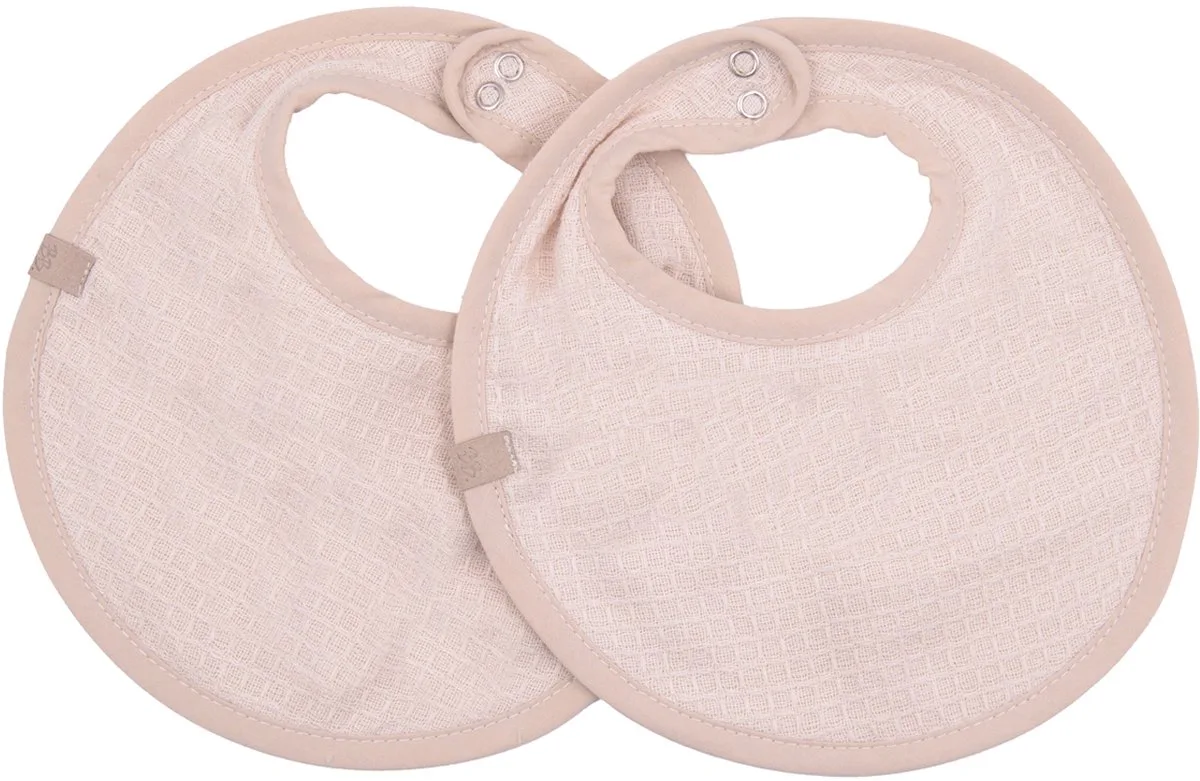 Waffle Terry Slabbetjes – Set van 2 - Vintage Pink by Bamboom in Pink – product photo