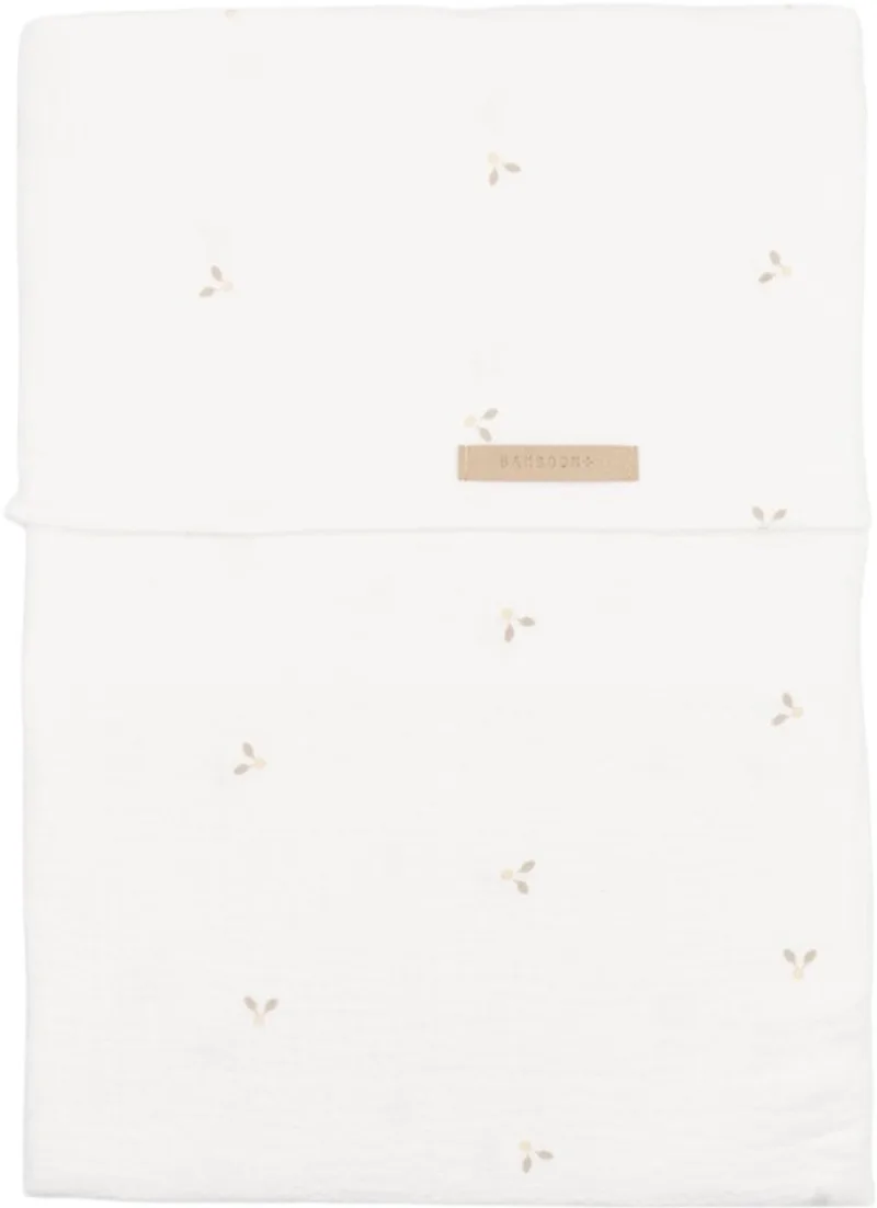 Wieglaken - 100×75 - Blossom van Bamboom in Wit – productfoto