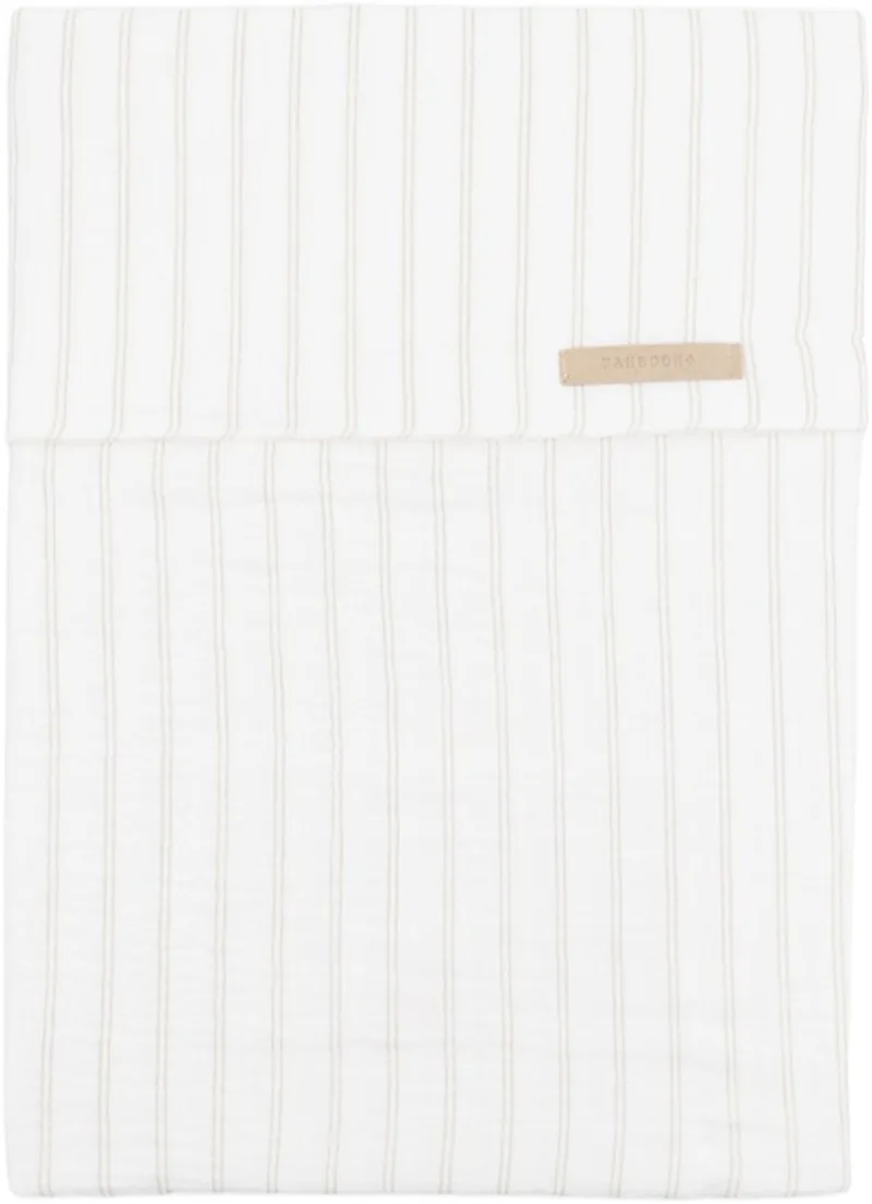 Wieglaken - 100×75 - Stripes van Bamboom in Wit 2 – productfoto