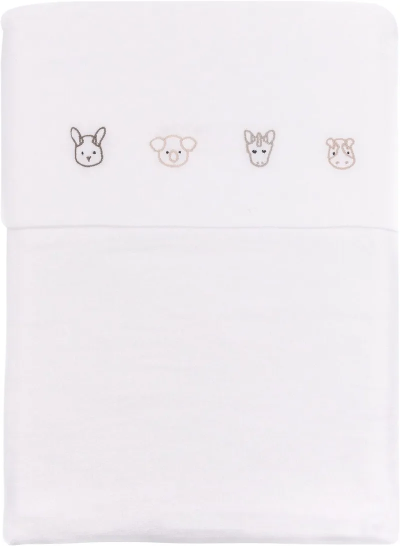 Wieglaken - Animal Friends de Bamboom en Blanc – photo produit