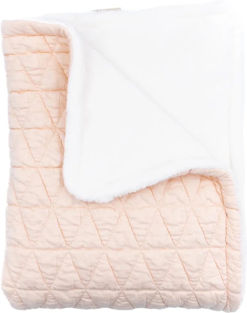 Wrinkled Ledikantdeken - Water Peach van Bamboom in Roze – productfoto