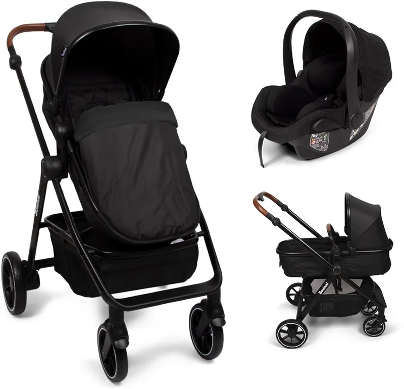 Baninni 3-in-1 Multi Standen Kinderwagen met Autostoel Adria van Baninni in Zwart – productfoto