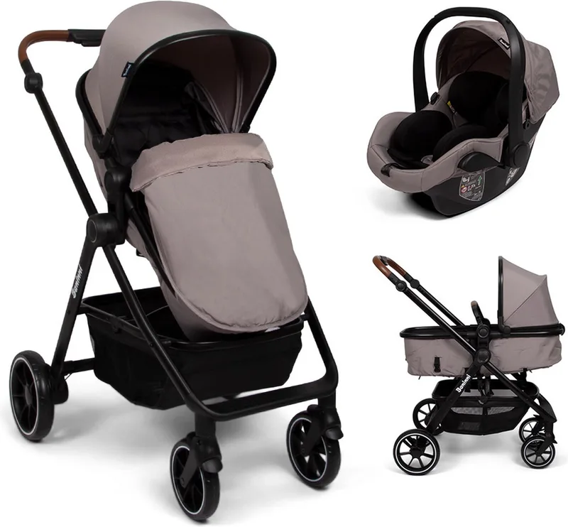 Baninni 3-in-1 Multi Standen Kinderwagen met Autostoel Adria by Baninni in Taupe – product photo