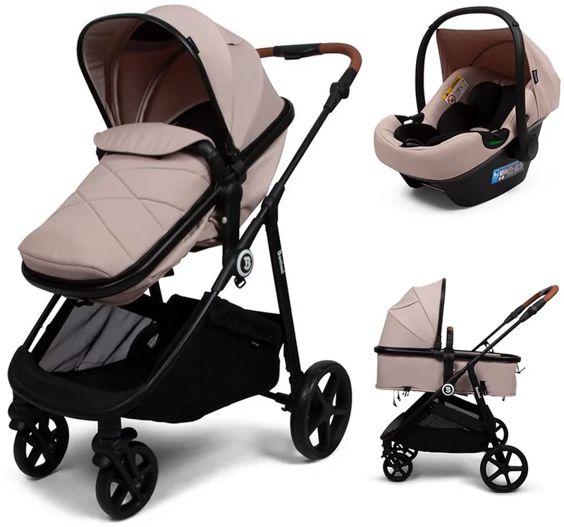 Baninni 3-in-1 Multi Standen Kinderwagen met Autostoel Nelia fra Baninni i Beige – produktbillede