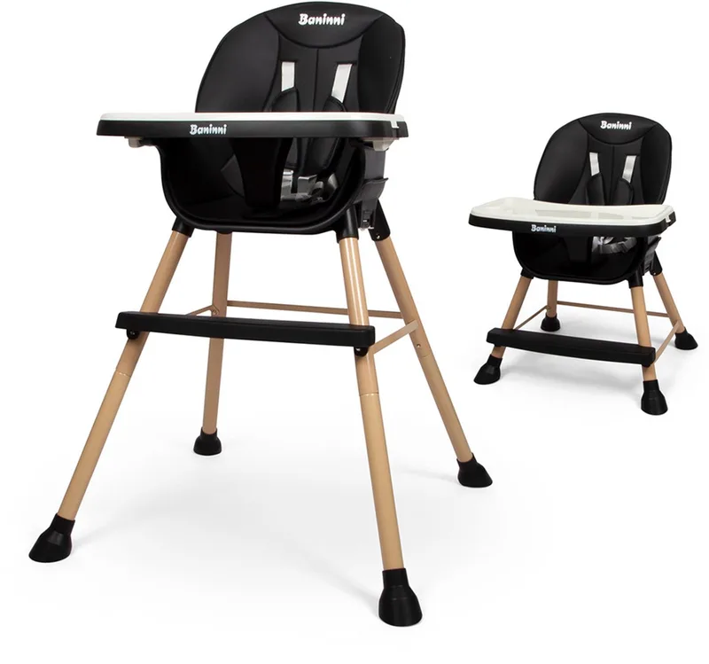 Baninni 4-in-1 Kinderstoel - Meegroeistoel Inigo by Baninni in Zwart – product photo