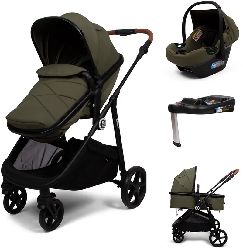 Baninni 4-in-1 Multi Standen Kinderwagen met Autostoel en Base Nelia by Baninni in Groen – product photo