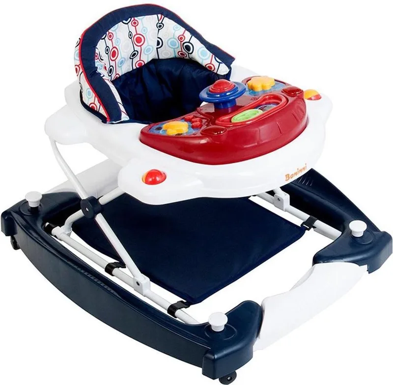 Loopstoel Classic 2-in-1 Retro Rood van Baninni in Blauw – productfoto