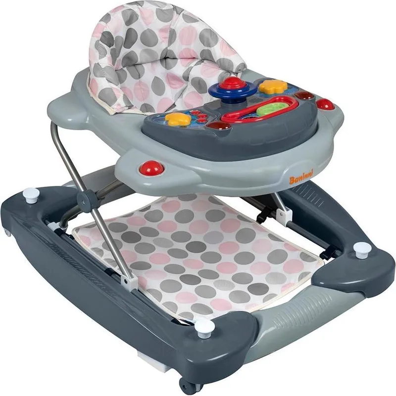 Loopstoel Classic 2-in-1 Roze van Baninni in Grijs – productfoto