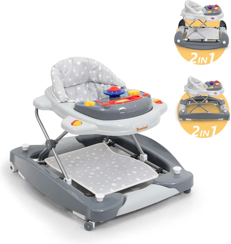Loopstoel Classic 2-in-1 Star by Baninni in Grey – product photo