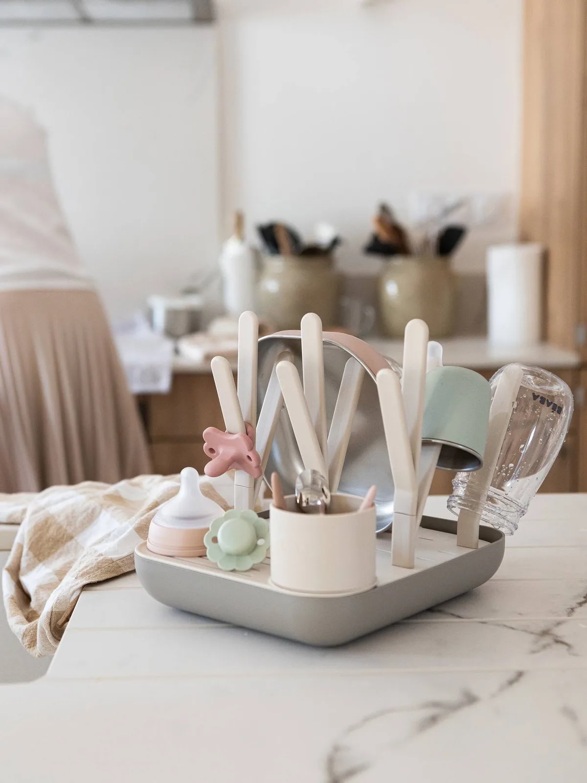 Afdruiprek voor flessen Forêt BEABA beige de Béaba – photo produit