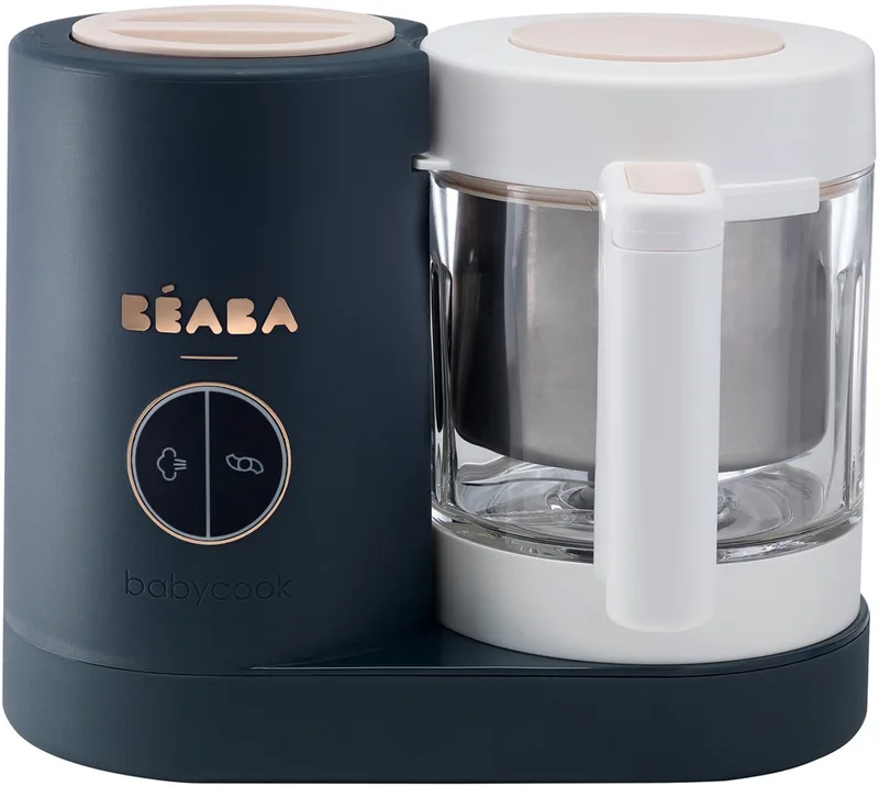 Babycook Neo® - 4-in-1 Babyvoeding Bereider - Stoomkoker en Baby Foodprocessor - Glazen Kom van Béaba in Blauw – productfoto